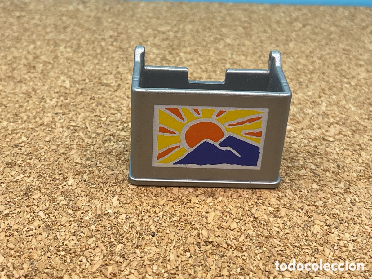 Playmobil: ACCESORIO PLAYMOBIL. COFRE , CAJA, DEPOSITO COLOR GRIS.