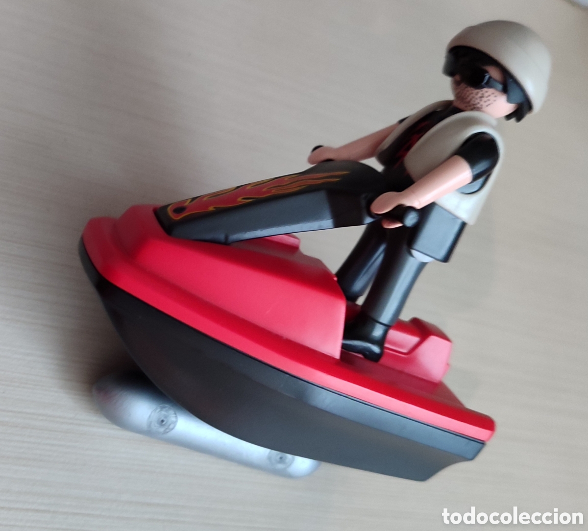 Playmobil: Ladr&oacute;n con lancha motora. Playmobil