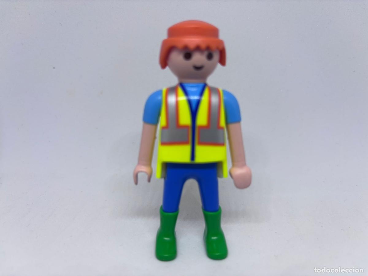 Playmobil: Playmobil obrero pelirrojo botas verdes