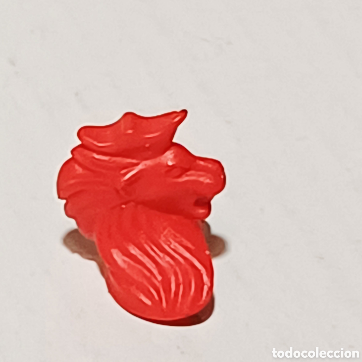 Playmobil: Pieza playmobil adorno casco medieval cabeza de le&oacute;n rojo corona