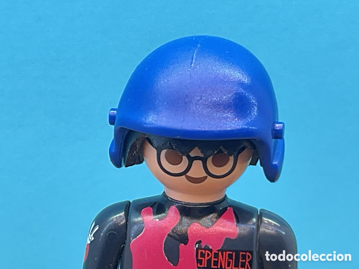 Playmobil: ACCESORIO PLAYMOBIL. CASCO AZUL. REF PILOTO, CARRERAS, ETC