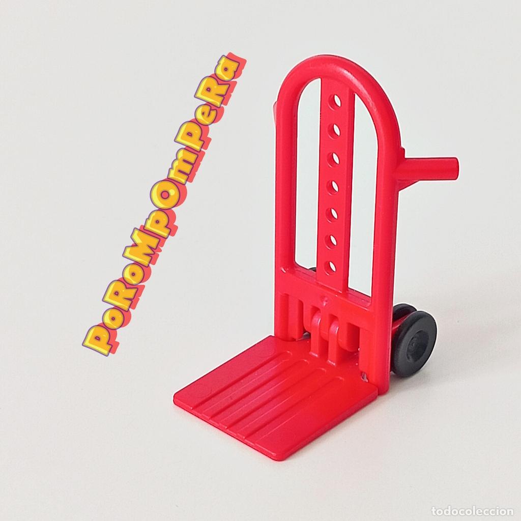 Playmobil: PLAYMOBIL CARRETILL PLEGABLE ROJA TRANSPORT MERCANC&Iacute;A 4135 4146 4401 4903 5259 SIMILAR 4082 4411 CG3