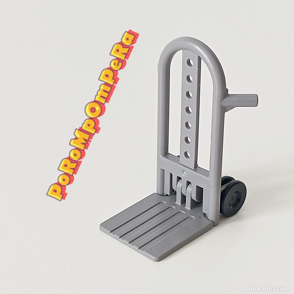 Playmobil: PLAYMOBIL CARRETILL PLEGABLE GRIS 4475 SIMILAR 4082 4135 4146 4401 4411 4903 5259 MERCANC&Iacute;A CG3