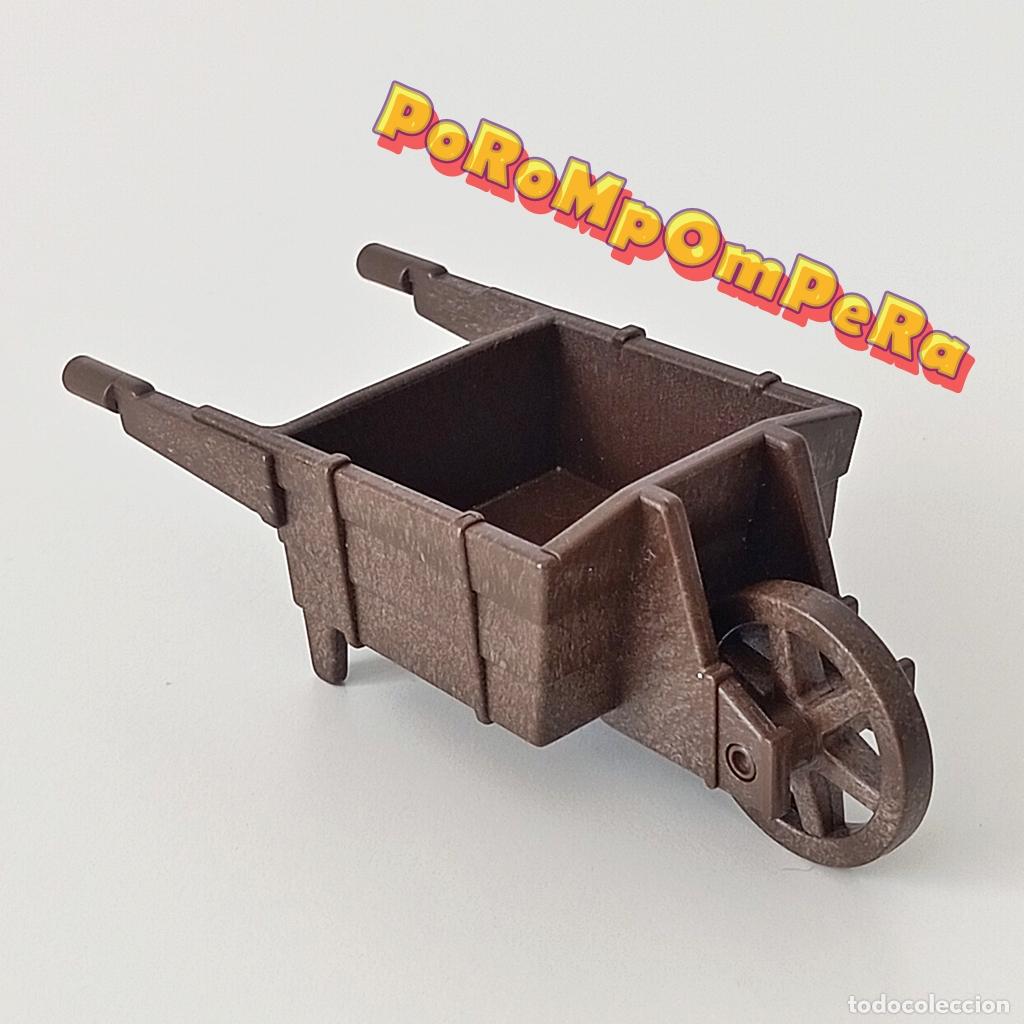 Playmobil: PLAYMOBIL CARRETILLA MARR&Oacute;N TIPO MADERA MINERO BUSCADOR DE ORO SIMILAR 3747 3802 4451 6417 ? CG3