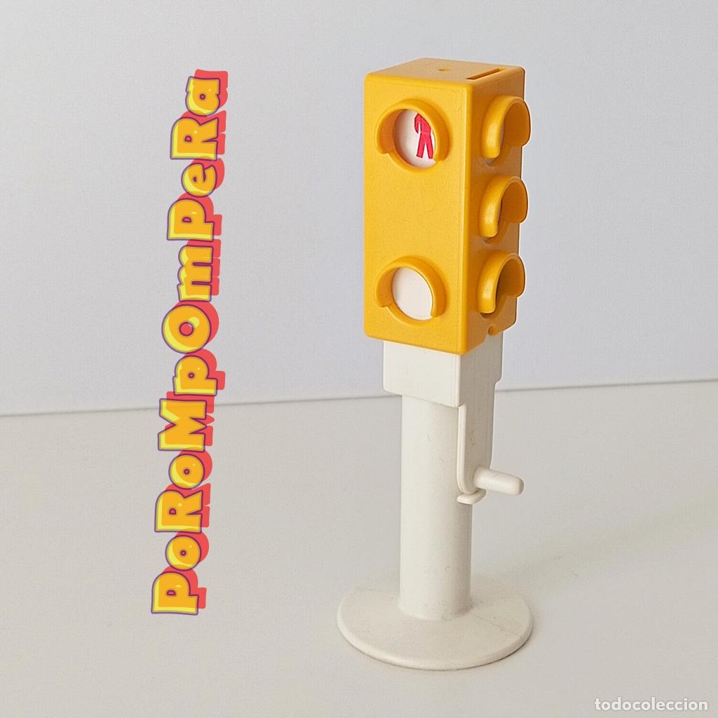 Playmobil: PLAYMOBIL SEM&Aacute;FORO AMARILLO &Eacute;POCA 3489 POLIC&Iacute;A TR&Aacute;FICO A&Ntilde;OS 80 CG3