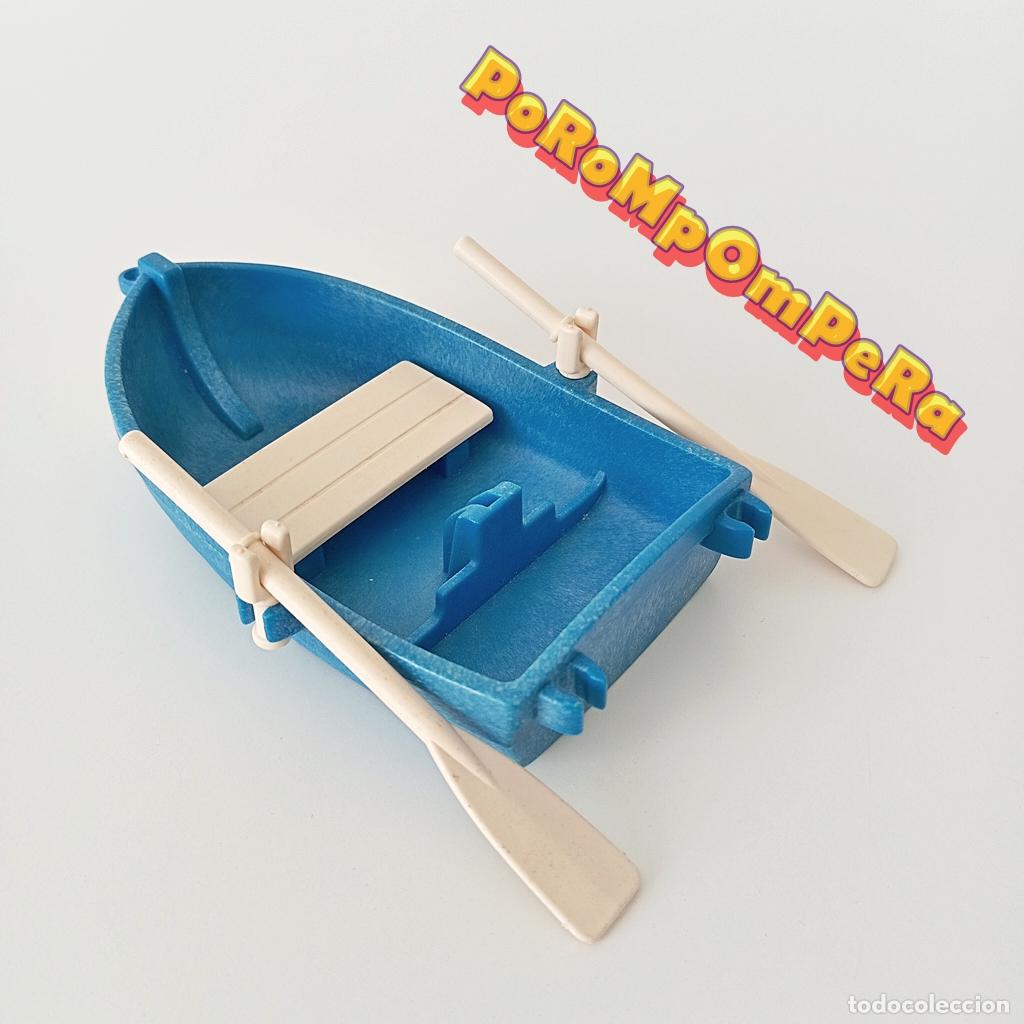 Playmobil: PLAYMOBIL BARCA AZUL PEQUE&Ntilde;A AZUL CLARO SIMILAR SET NI&Ntilde;O Y ORCA 3865 3916 BOTE PIRATA CG3