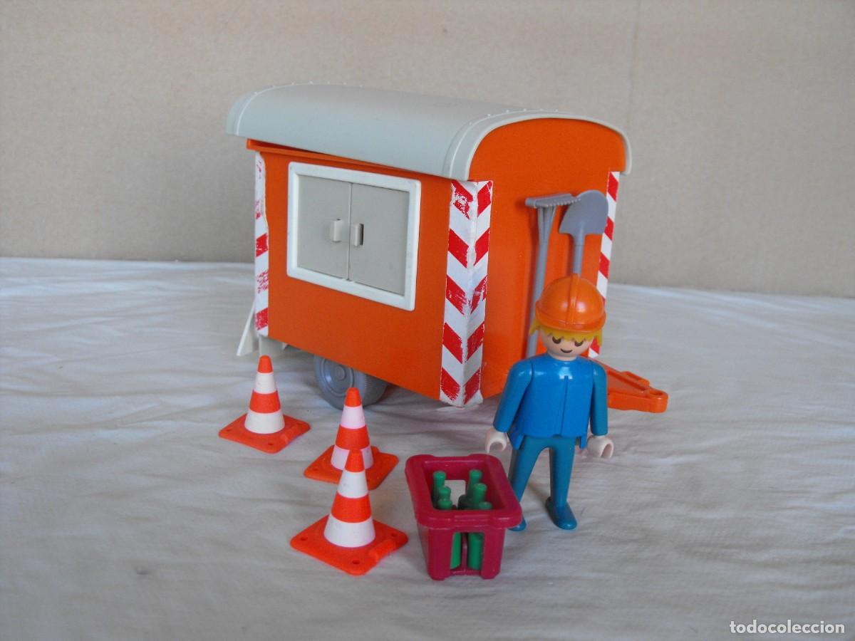 Playmobil: PLAYMOBIL. Caseta caravana de obra. De la ref. 3207. Primera &eacute;poca.