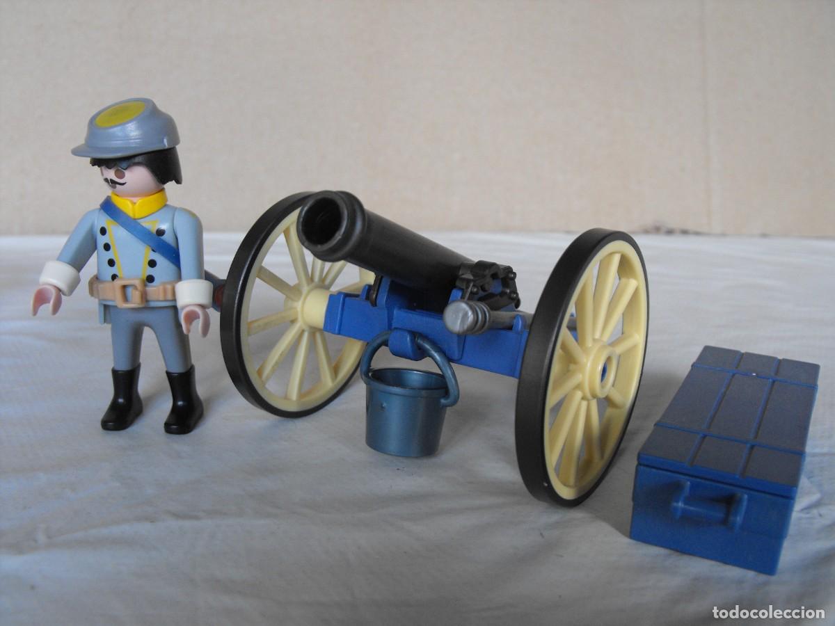 Playmobil: PLAYMOBIL. Soldado con ca&ntilde;&oacute;n confederado. Oeste.