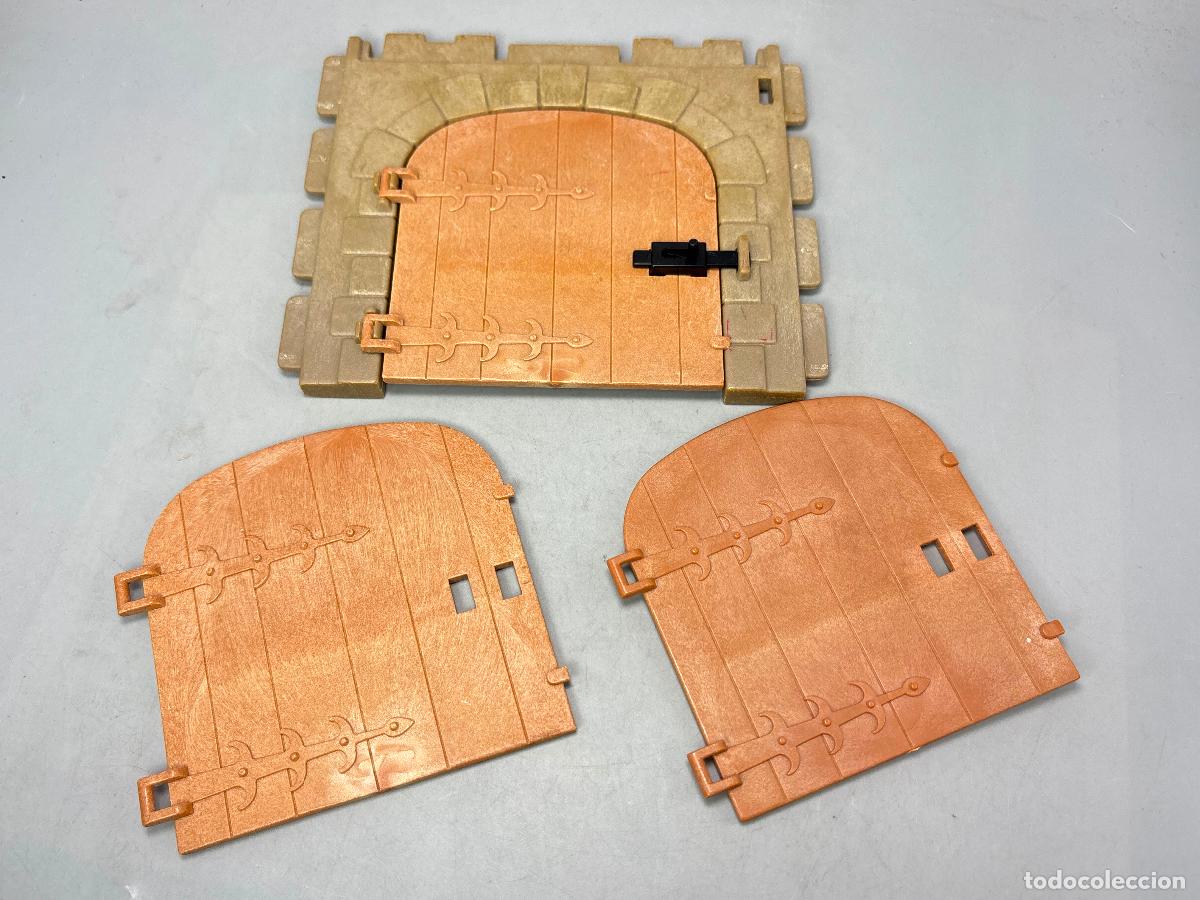 Playmobil: Playmobil lote pared con puerta y cerrojo castillo medieval