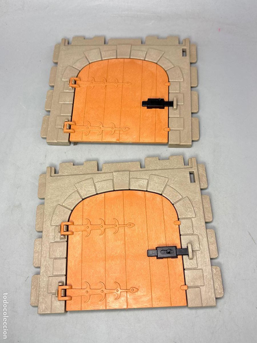 Playmobil: Playmobil lote pared con puerta y cerrojo castillo medieval