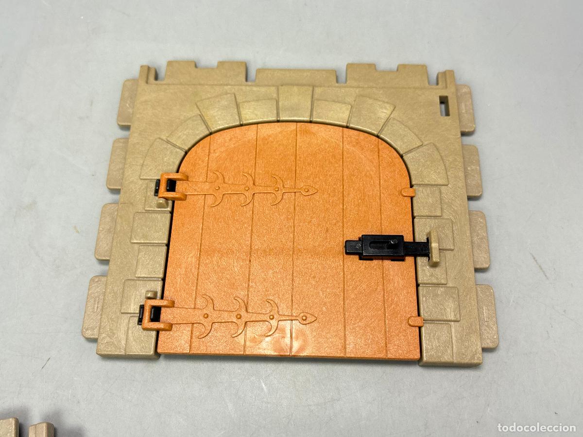 Playmobil: Playmobil lote pared con puerta y cerrojo castillo medieval