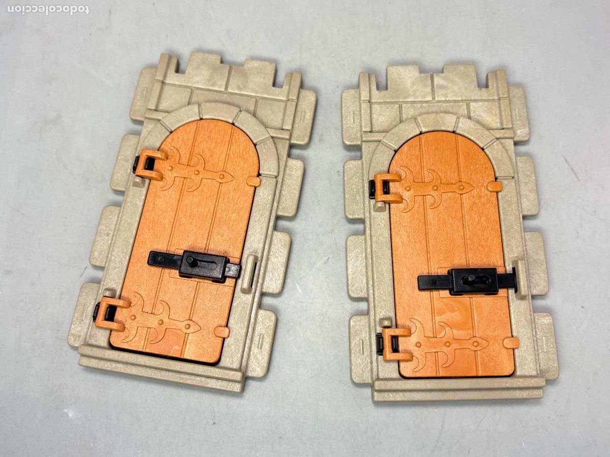 Playmobil: Playmobil lote pared con puerta y cerrojo casa castillo medieval