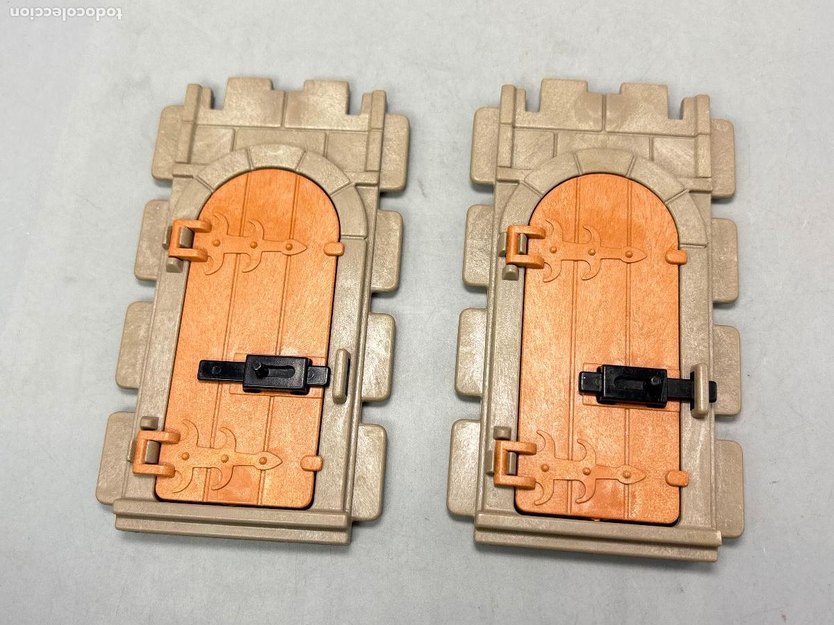 Playmobil: Playmobil lote pared con puerta y cerrojo casa castillo medieval