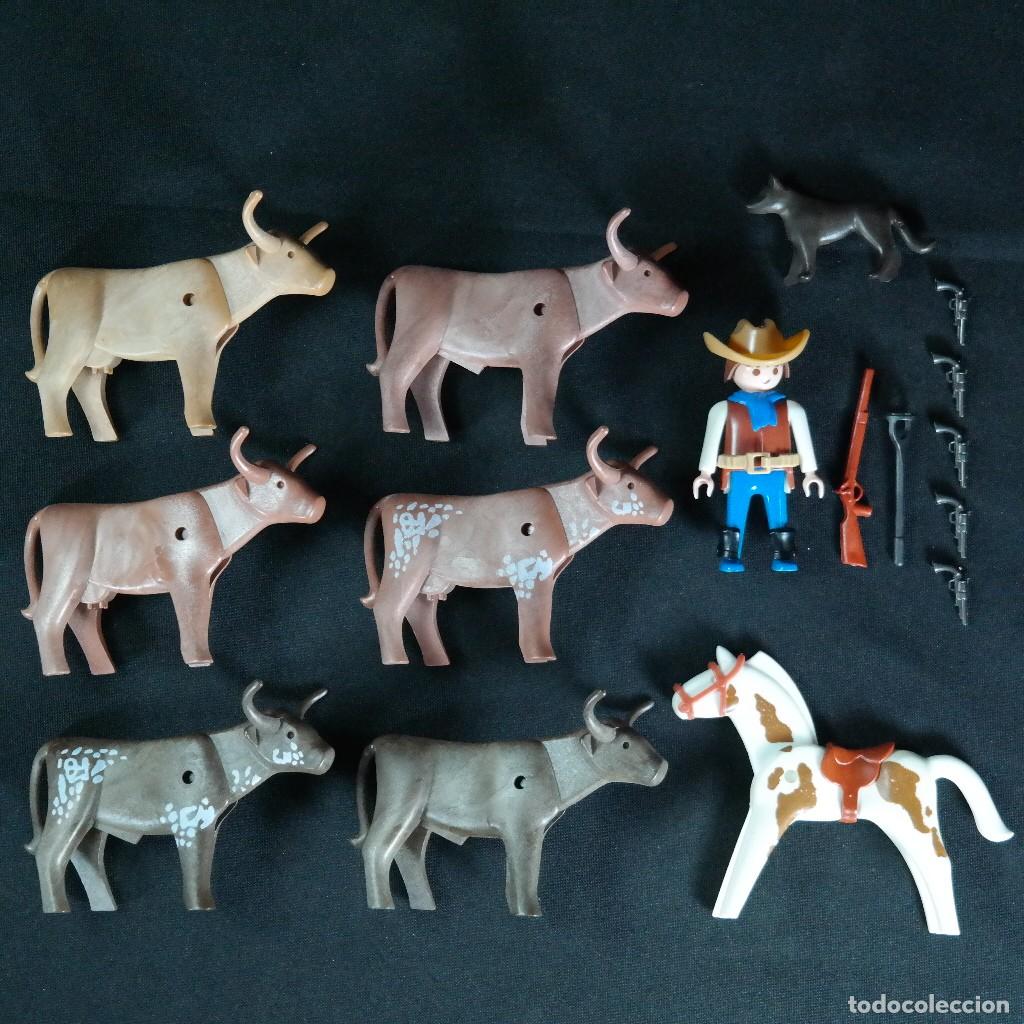 Playmobil: Playmobil seis vacas longhorn con vaquero ☼
