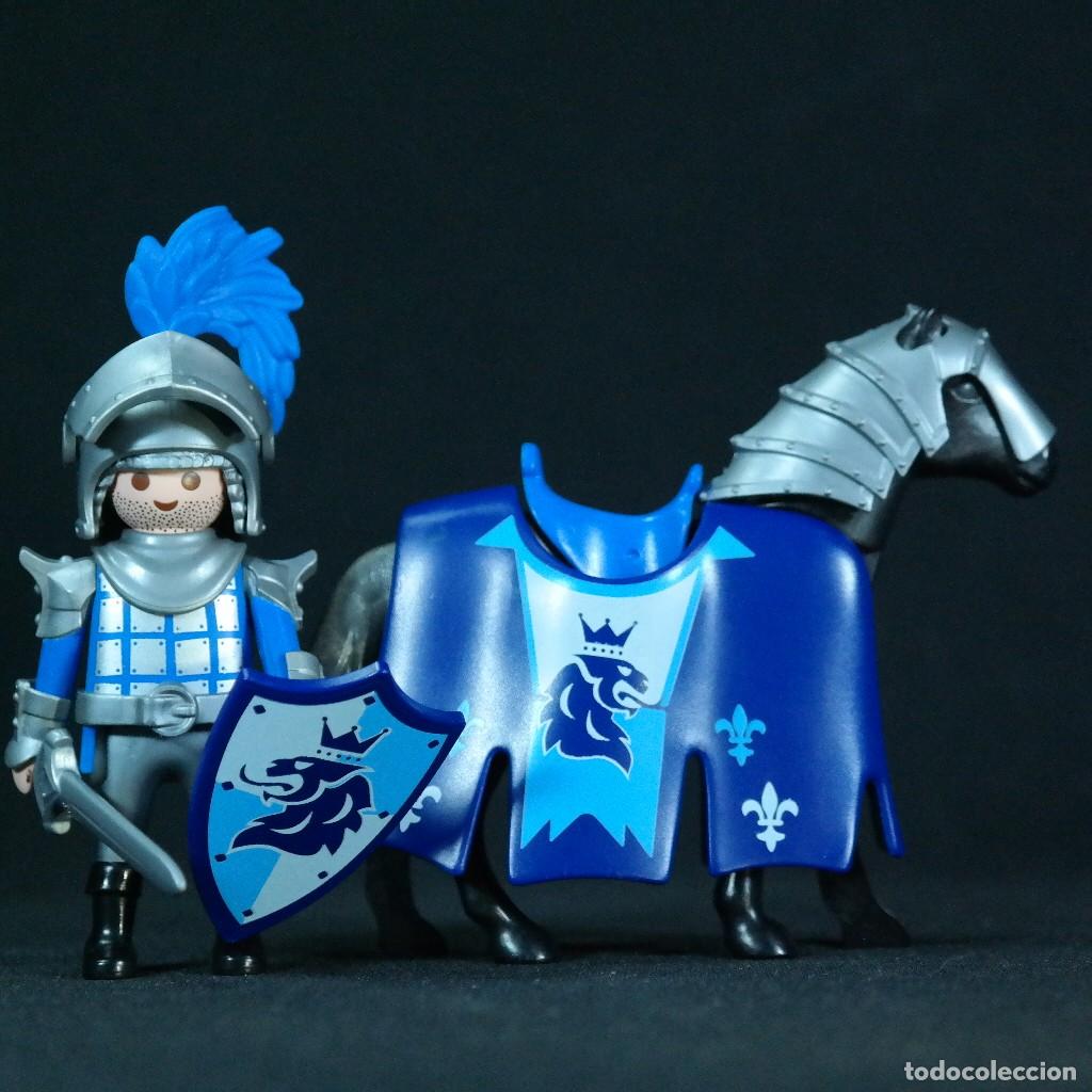Playmobil: Playmobil caballero azul de leon con caballo ☼