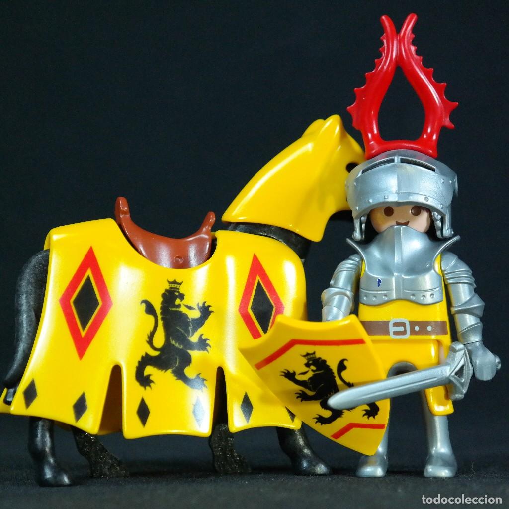 Playmobil: Playmobil caballero amarillo de leon con caballo ☼