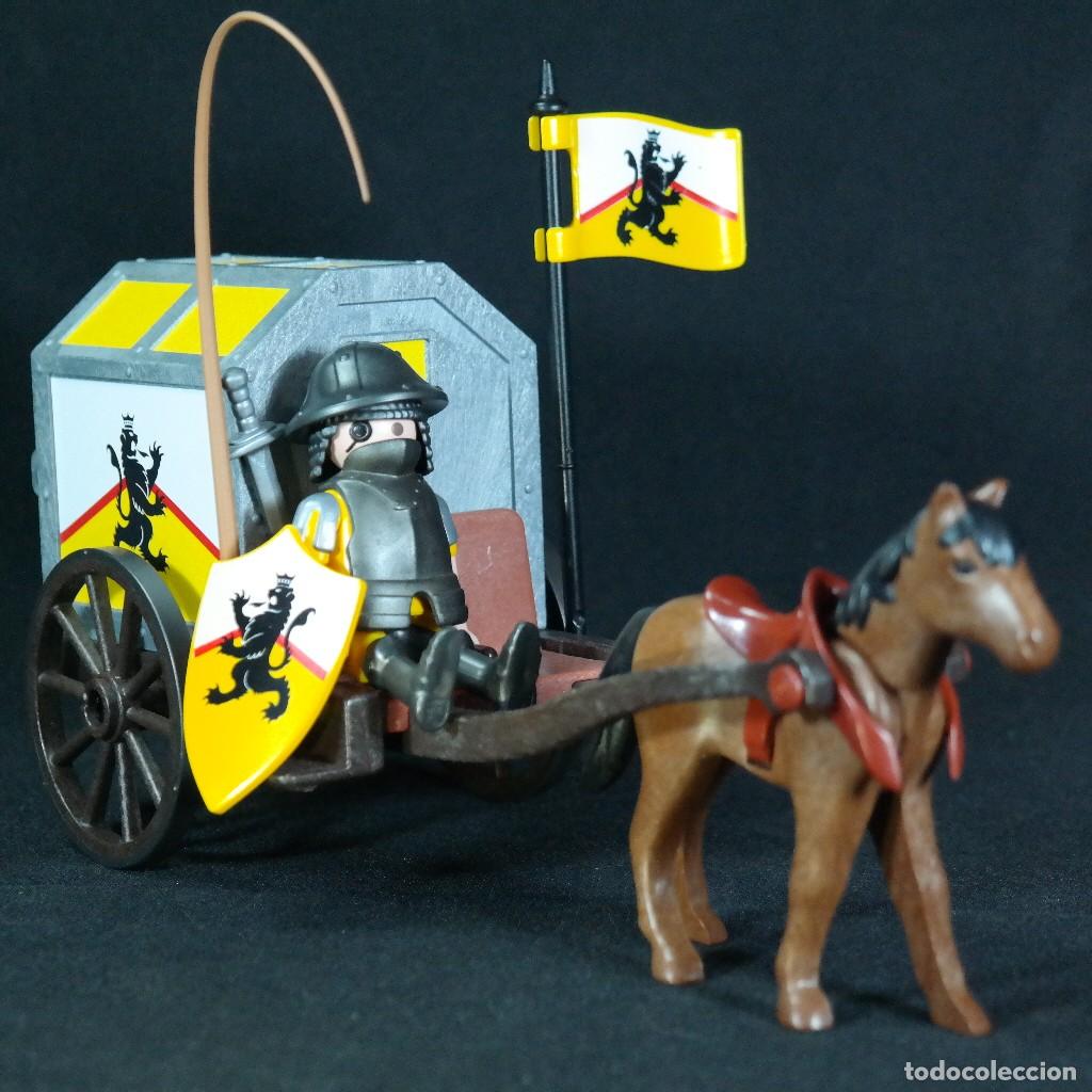 Playmobil: Playmobil carro medieval de leon con caballero ☼