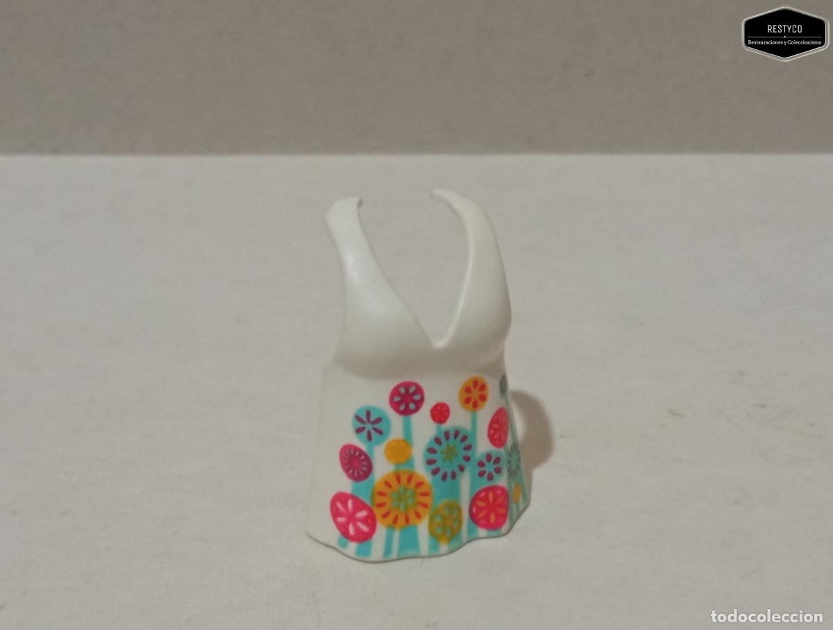 Playmobil: Playmobil - Parte Delantera Vestido Blanco con Flores
