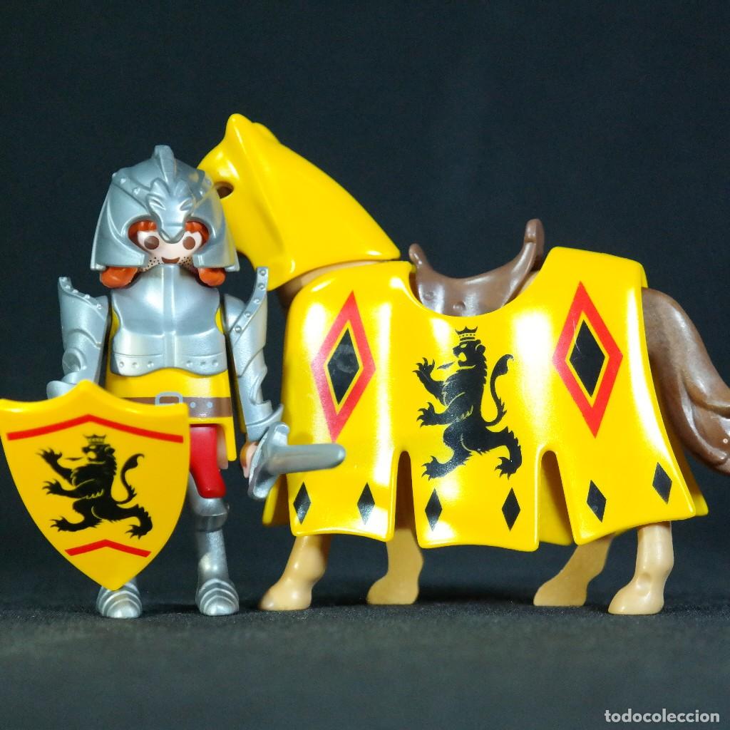 Playmobil: Playmobil caballero medieval de leon con caballo☼