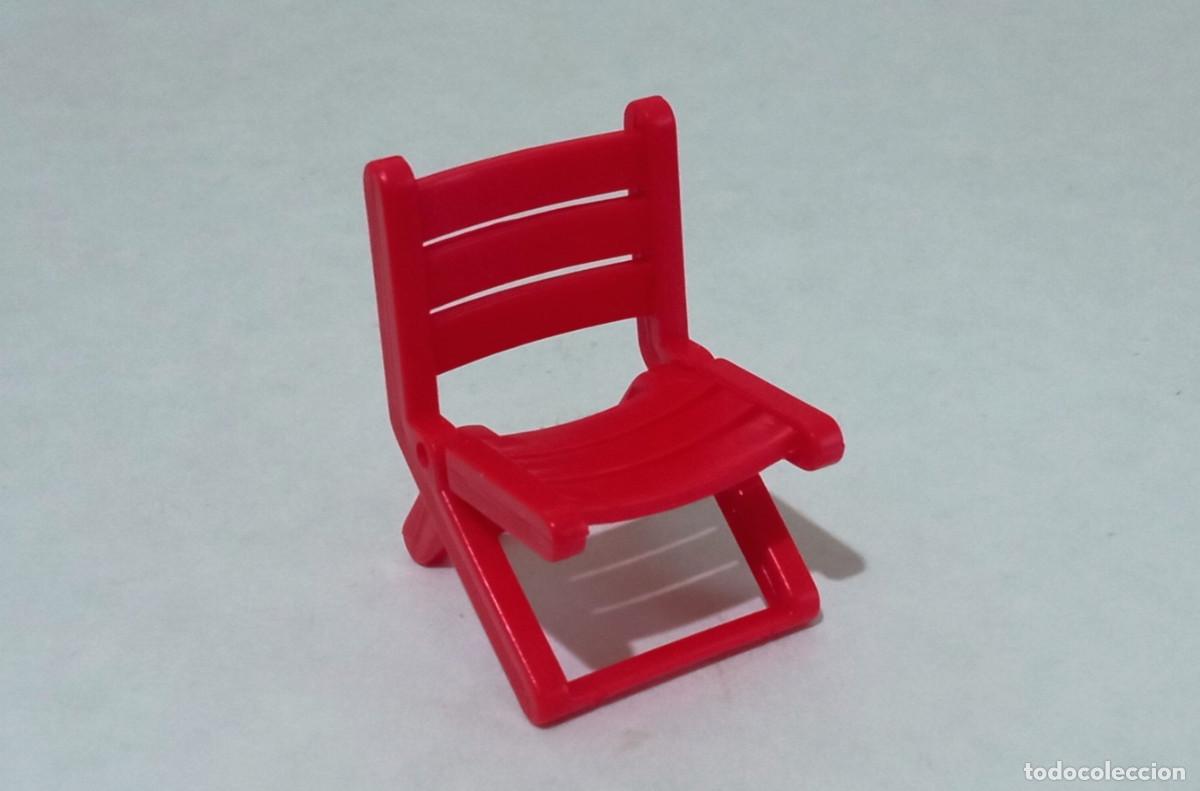 Playmobil: Playmobil - Silla Plegable Playa Camping Jardin Color Rojo