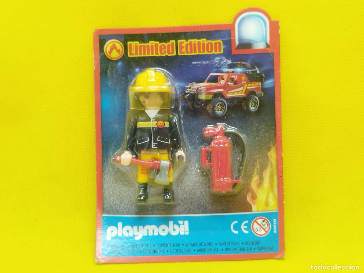 Playmobil: Playmobil Bombero con extintor y casco amarillo