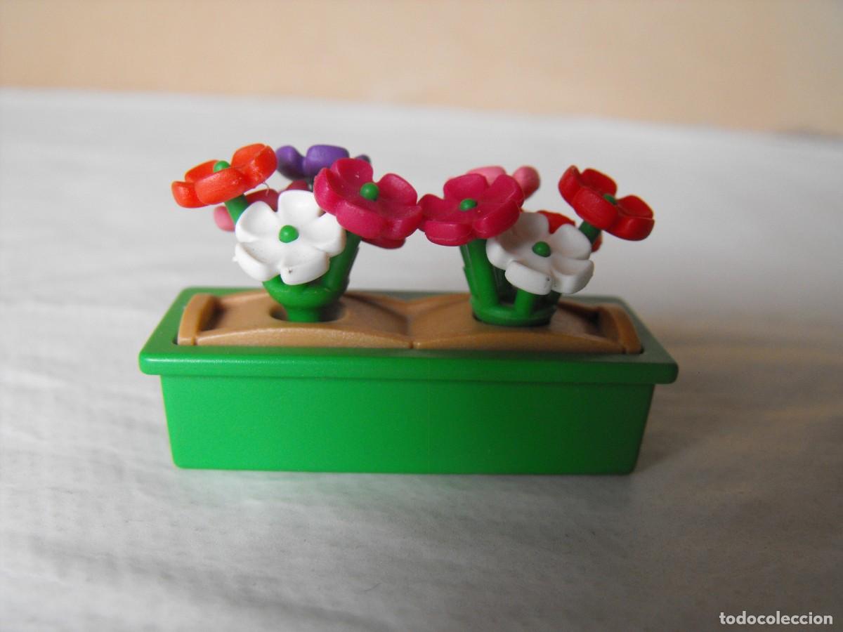 Playmobil: PLAYMOBIL. Macetero con plata y flores.