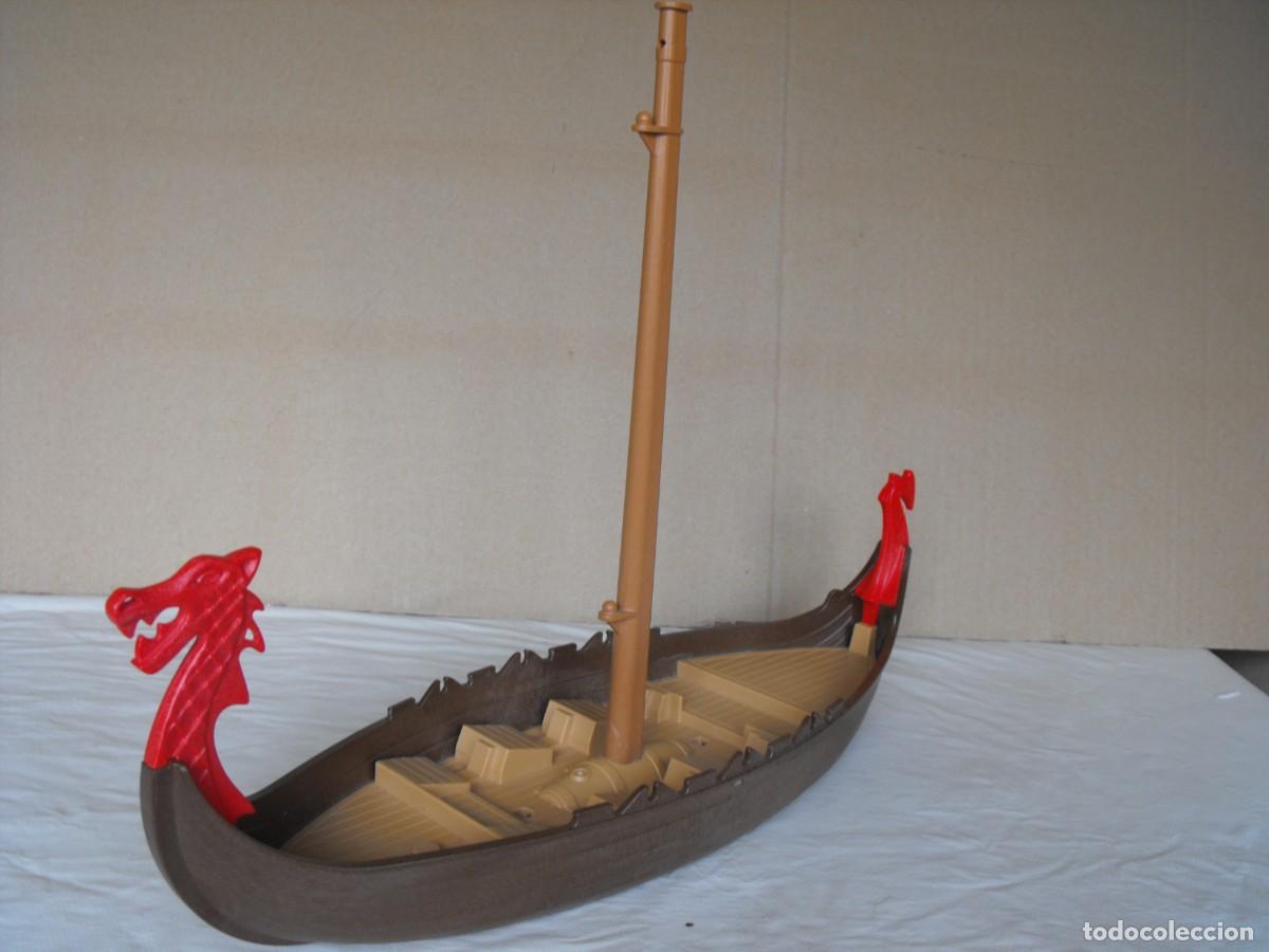 Playmobil: PLAYMOBIL. Casco y m&aacute;stil de barco vikingo. De la ref. 3150