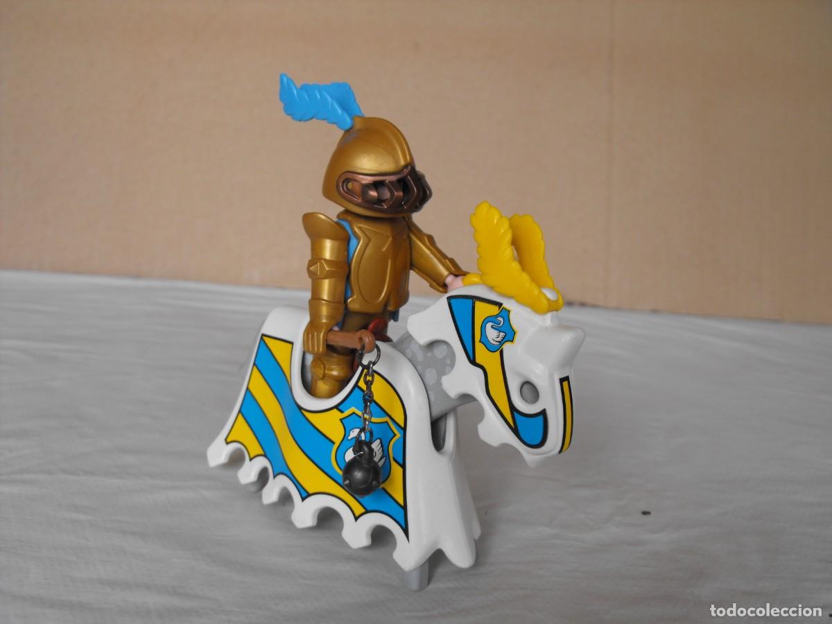Playmobil: PLAYMOBIL. Guerrero medieval con caballos de torneo. De la ref. 3024