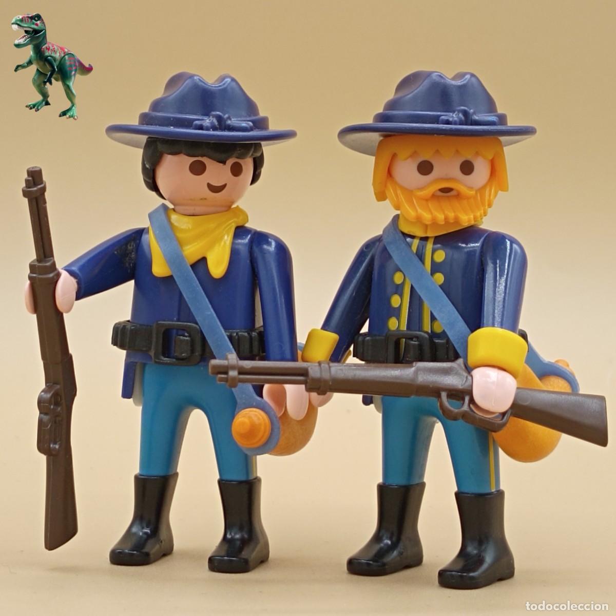 Playmobil: Playmobil figura soldados nordistas unionista yankee caballeria guerra civil americana oeste western