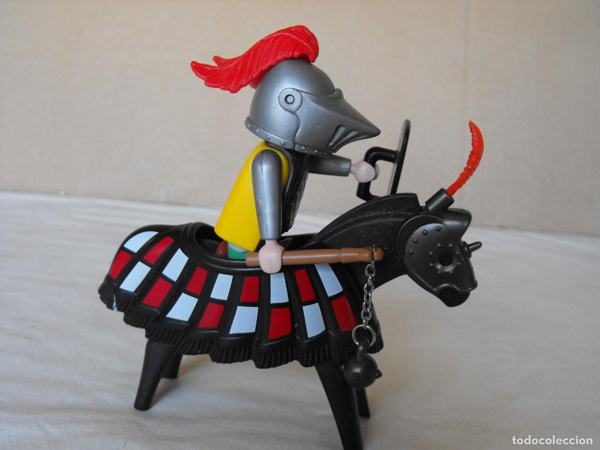 Playmobil: PLAYMOBIL. Guerrero medieval con caballo de torneo. De la ref. 3123. Primera &eacute;poca.