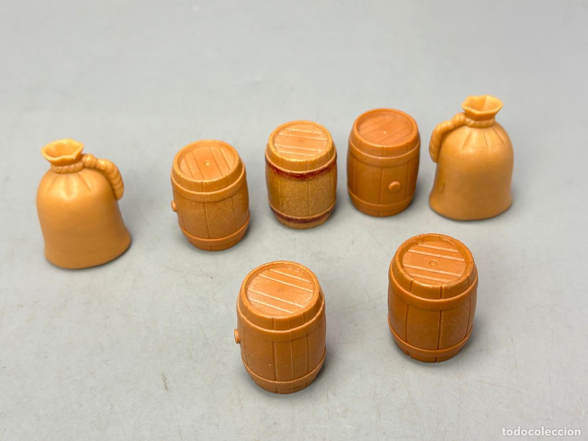 Playmobil: Playmobil lote saco y barril marr&oacute;n