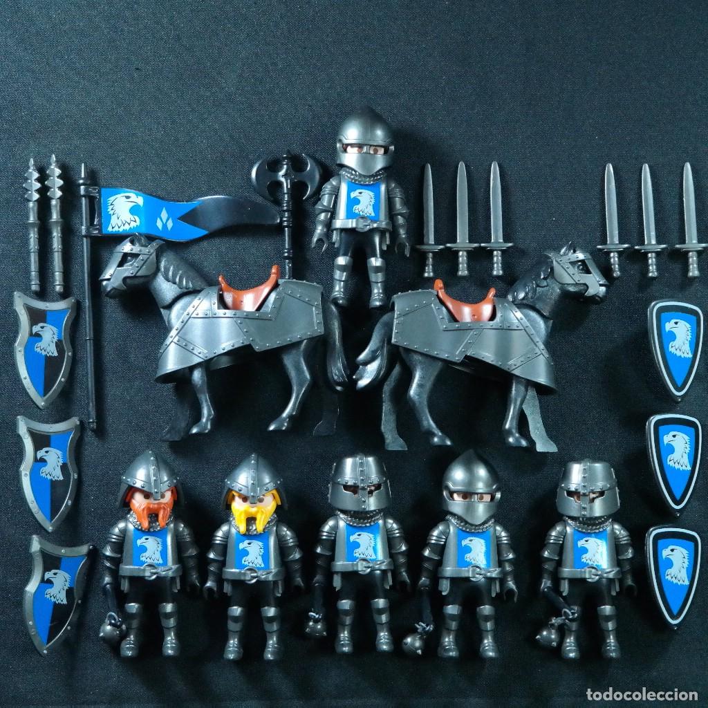 Playmobil: Playmobil 6 caballeros de aguila con 2 caballos ☼