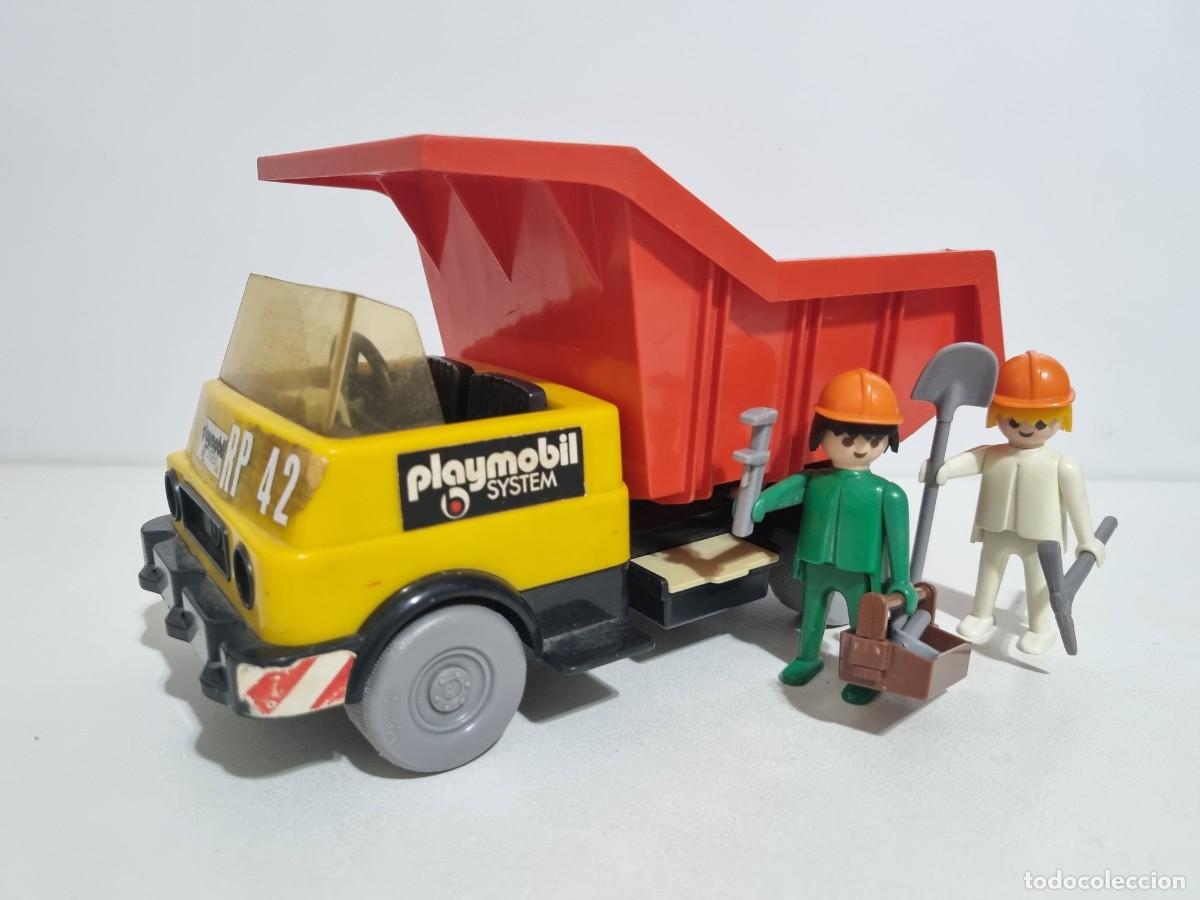 Playmobil: Playmobil 3209 Antiguo Vehiculo Volquete Rojo Camion Construccion Obra Obrero