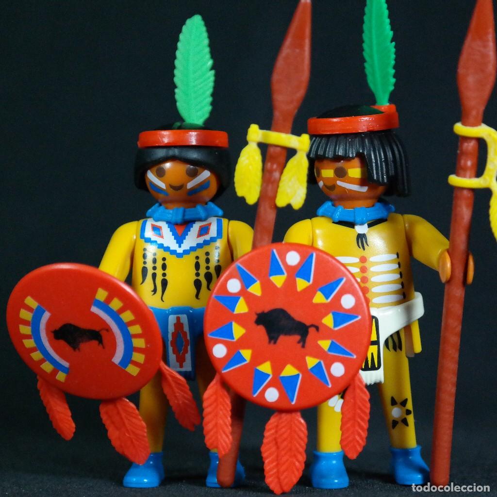 Playmobil: Lehmann dos indios con lanzas y escudos ☼