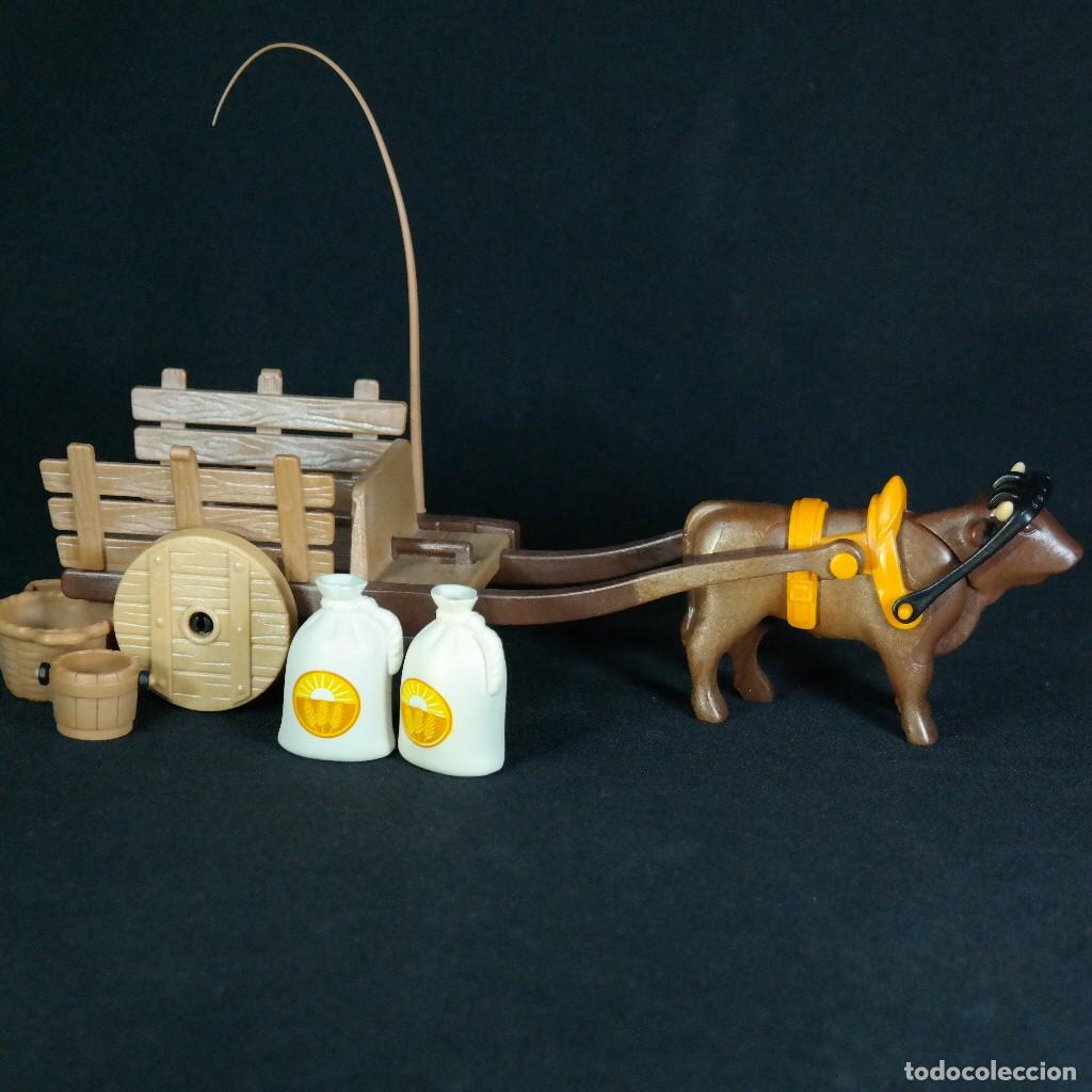 Playmobil: Lehmann carro con toro y sacos de arina ☼
