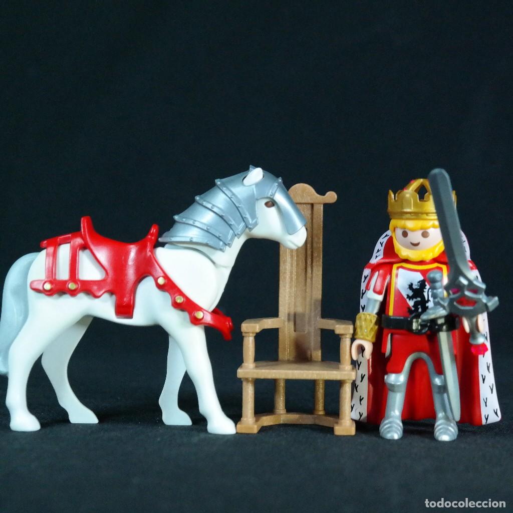 Playmobil: Playmobil rey medieval con trono y caballo ☼