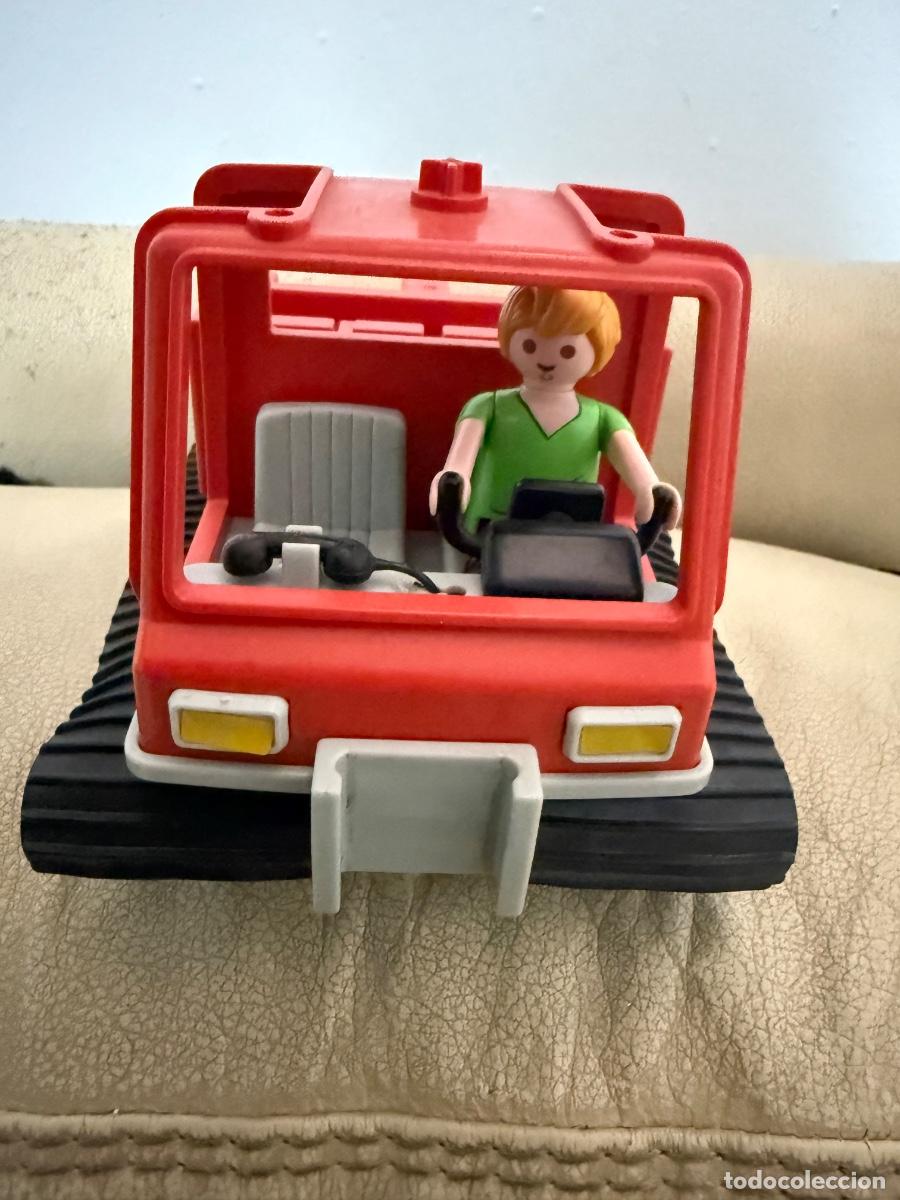 Playmobil: PLAYMOBIL VINTAGE ORIGINAL GEOBRA 1984 &ndash; VEH&Iacute;CULO ORUGA / M&Aacute;QUINA DE OBRA + FIGURA