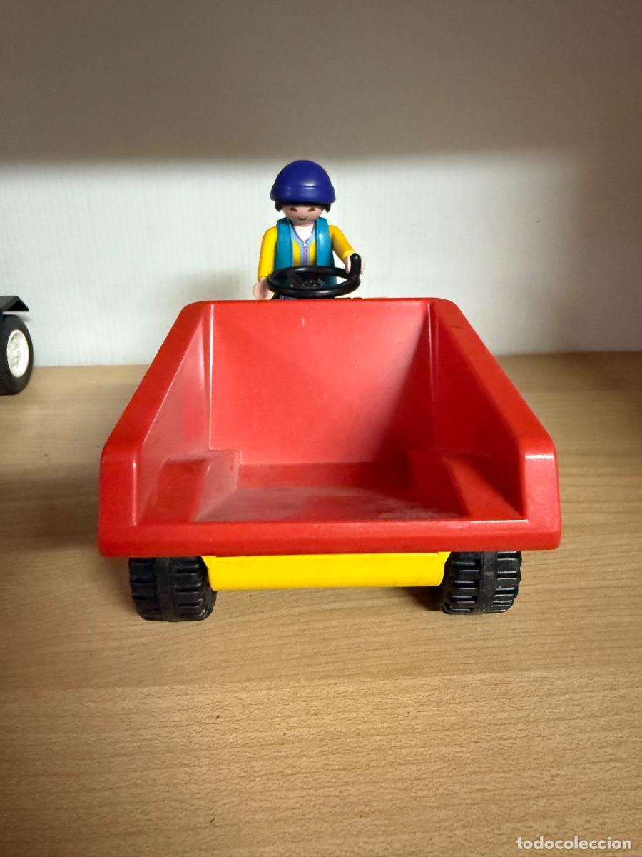 Playmobil: PLAYMOBIL VINTAGE DUMPER OBRA ORIGINAL GEOBRA 1988 + FIGURA