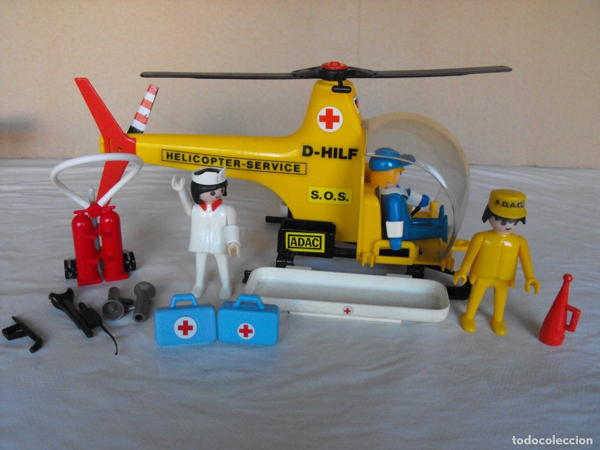 Playmobil: PLAYMOBIL. Helic&oacute;ptero de rescate. Ref. 3247. Muy completo. Primera &eacute;poca.