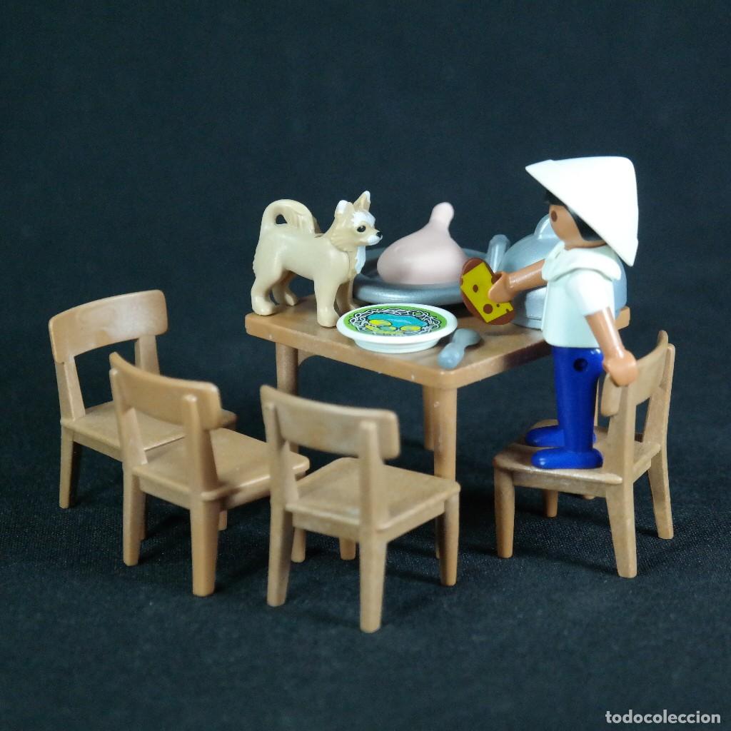 Playmobil: Playmobil mesa, sillas, ni&ntilde;o y perro ☼