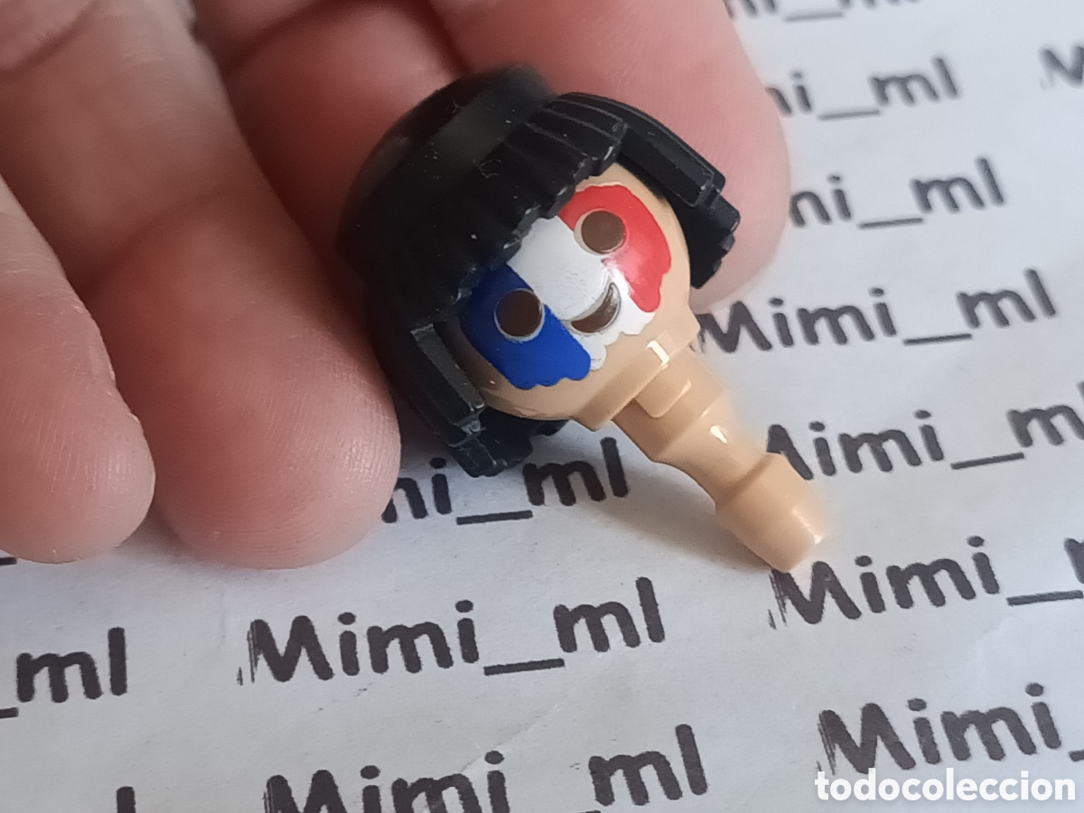 Playmobil: Playmobil cabeza con pelo negro hombre recambios figuras