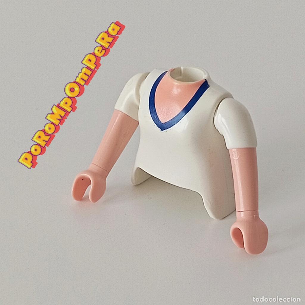 Playmobil: PLAYMOBIL TORSO MUJER BLANCO MANGA CORTA + BRAZOS CURVOS A JUEGO COMPLETAR/CUSTOM TO4