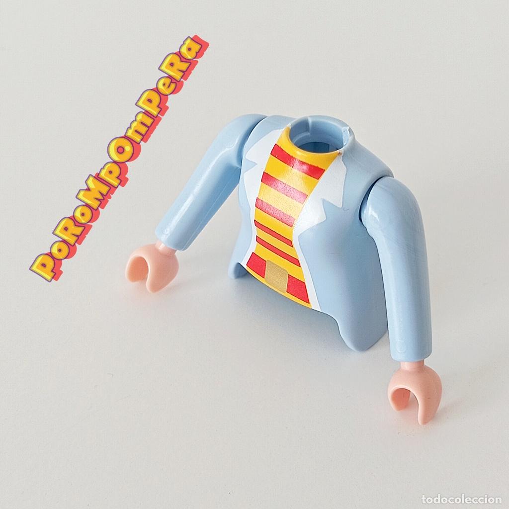 Playmobil: PLAYMOBIL TORSO MUJER CELESTE + BRAZO CURVO A JUEGO COMPLETAR/CUSTOM TO4