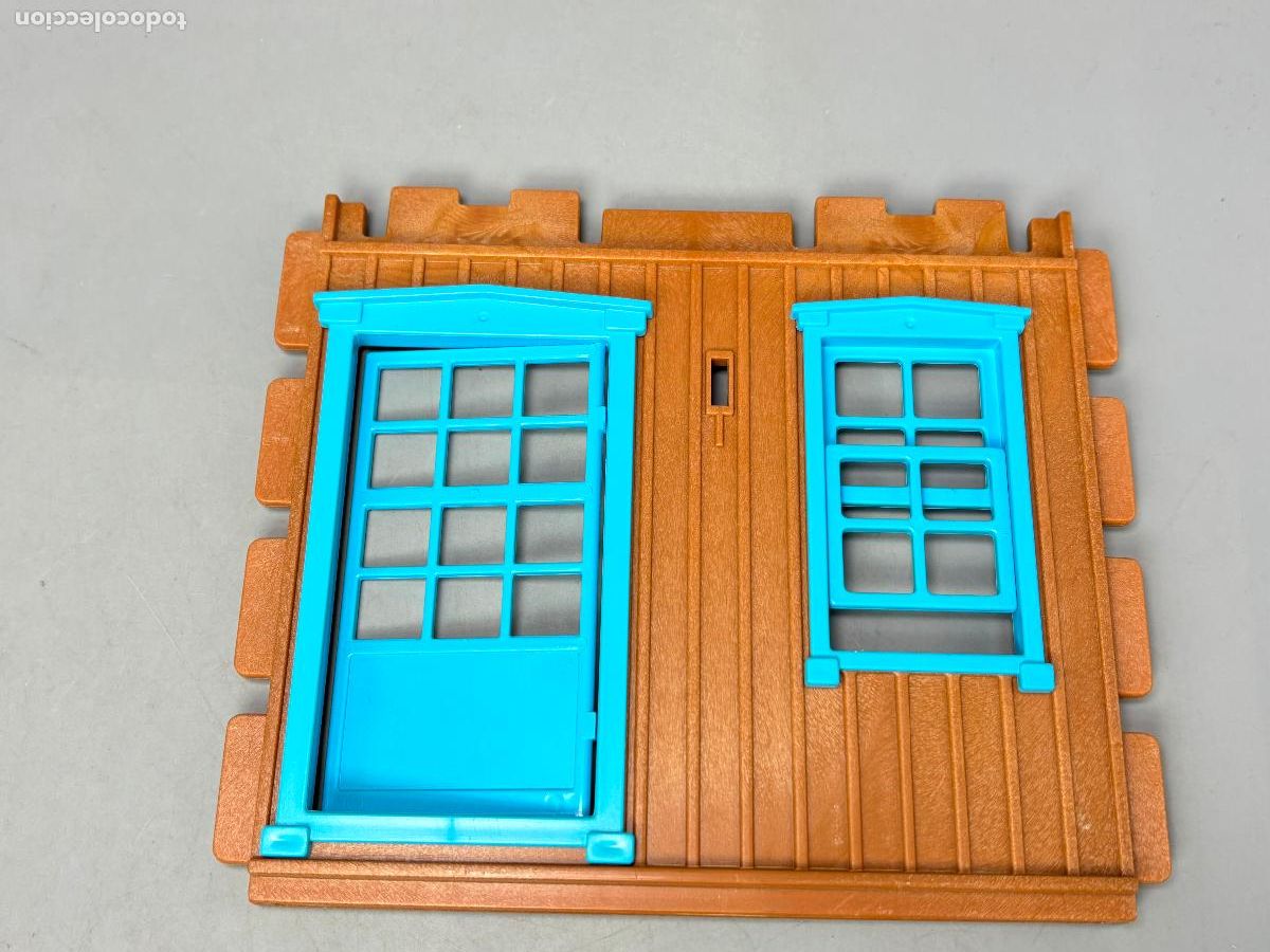 Playmobil: Playmobil 3770 pared con ventanas y puerta estaci&oacute;n tren casa