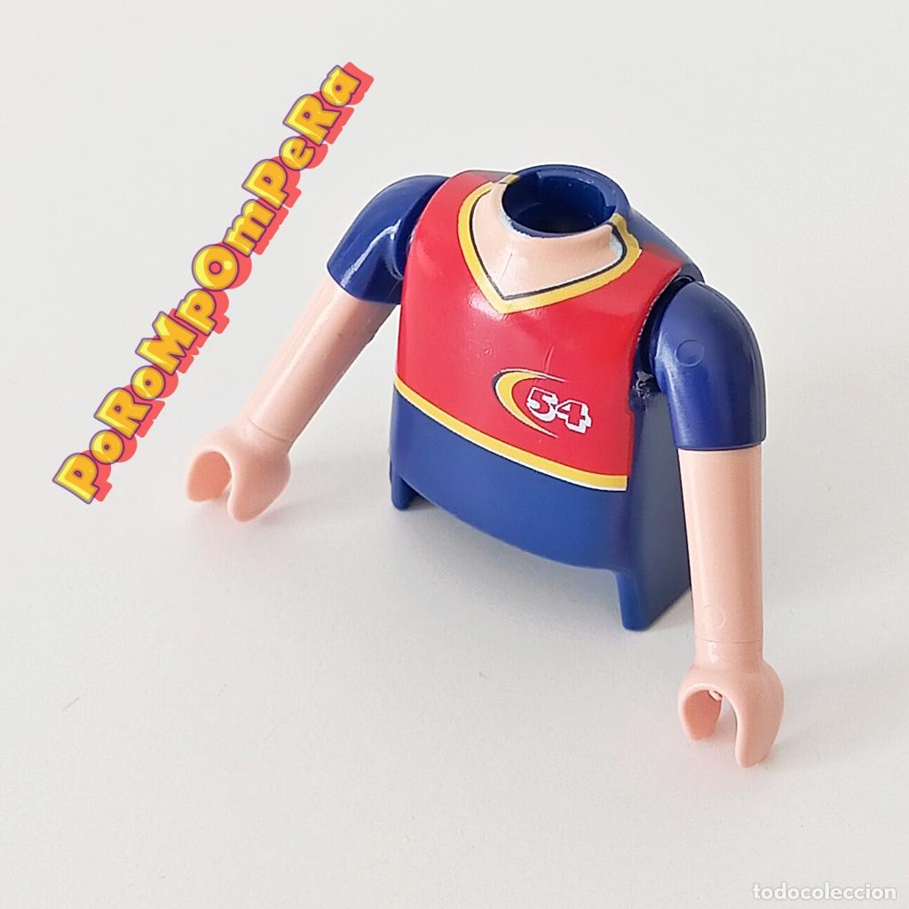 Playmobil: PLAYMOBIL TORSO AZUL OSCURO + BRAZO MANGA CORTA A JUEGO CAMISETA COMPLETAR/CUSTOM TO4