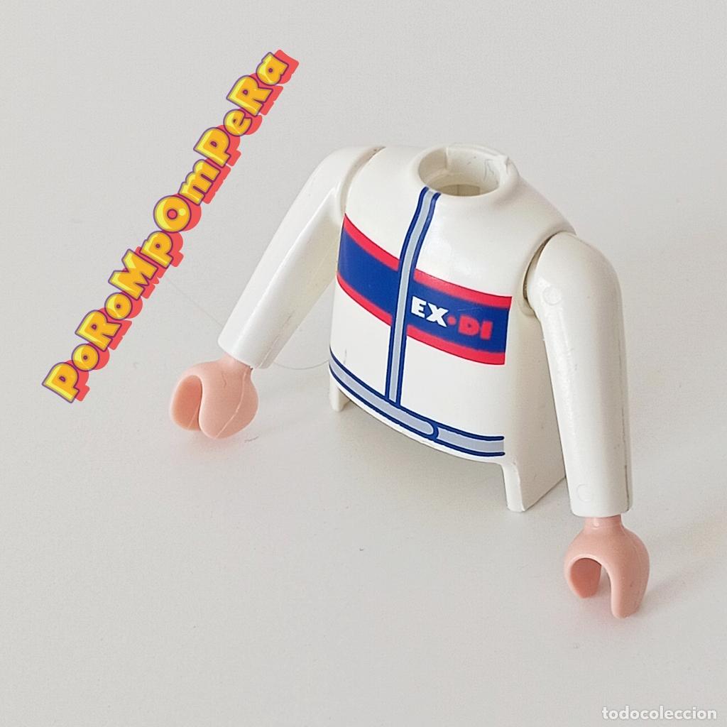 Playmobil: PLAYMOBIL TORSO BLANCO + BRAZO MANGA LARGA A JUEGO COMPLETAR/CUSTOM PILOTO TO4