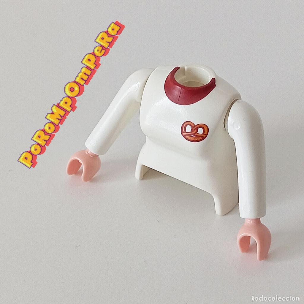 Playmobil: PLAYMOBIL TORSO MUJER BLANCO + BRAZO CURVO MANGA LARGA A JUEGO COMPLETAR/CUSTOM BRETZEL PRETZEL TO4