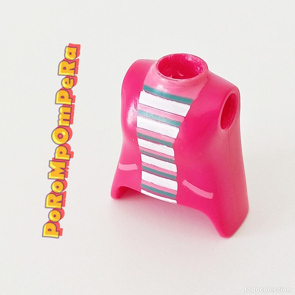 Playmobil: PLAYMOBIL TORSO MUJER ROSA OSCURO CAMISETA BLUSA COMPLETAR/CUSTOM TO9