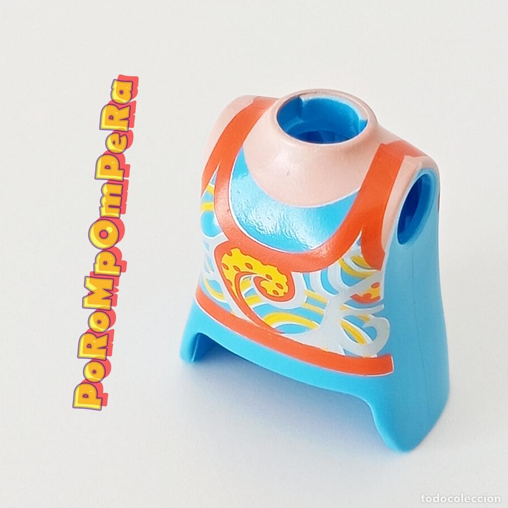 Playmobil: PLAYMOBIL TORSO MUJER AZUL CLARO CAMISETA MANGA CORTA COMPLETAR/CUSTOM TO9