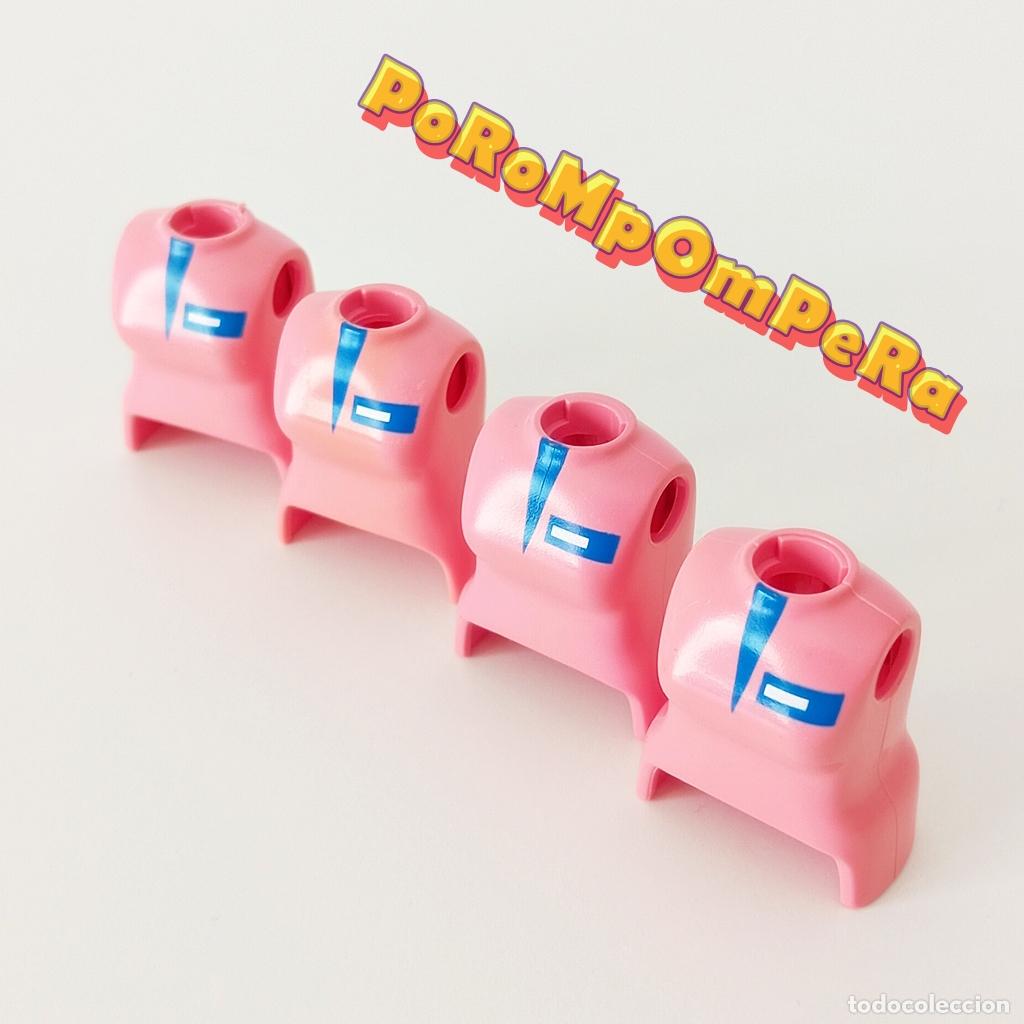 Playmobil: PLAYMOBIL LOTE X4 TORSO MUJER ROSA CAMISETA COMPLETAR/CUSTOM TO9